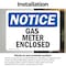 Signmission Gas Meter Enclosed, 7 in W x Rectangle, Vinyl Decal OS-2PACK-NS-D-57-L-13006 - alternate 4